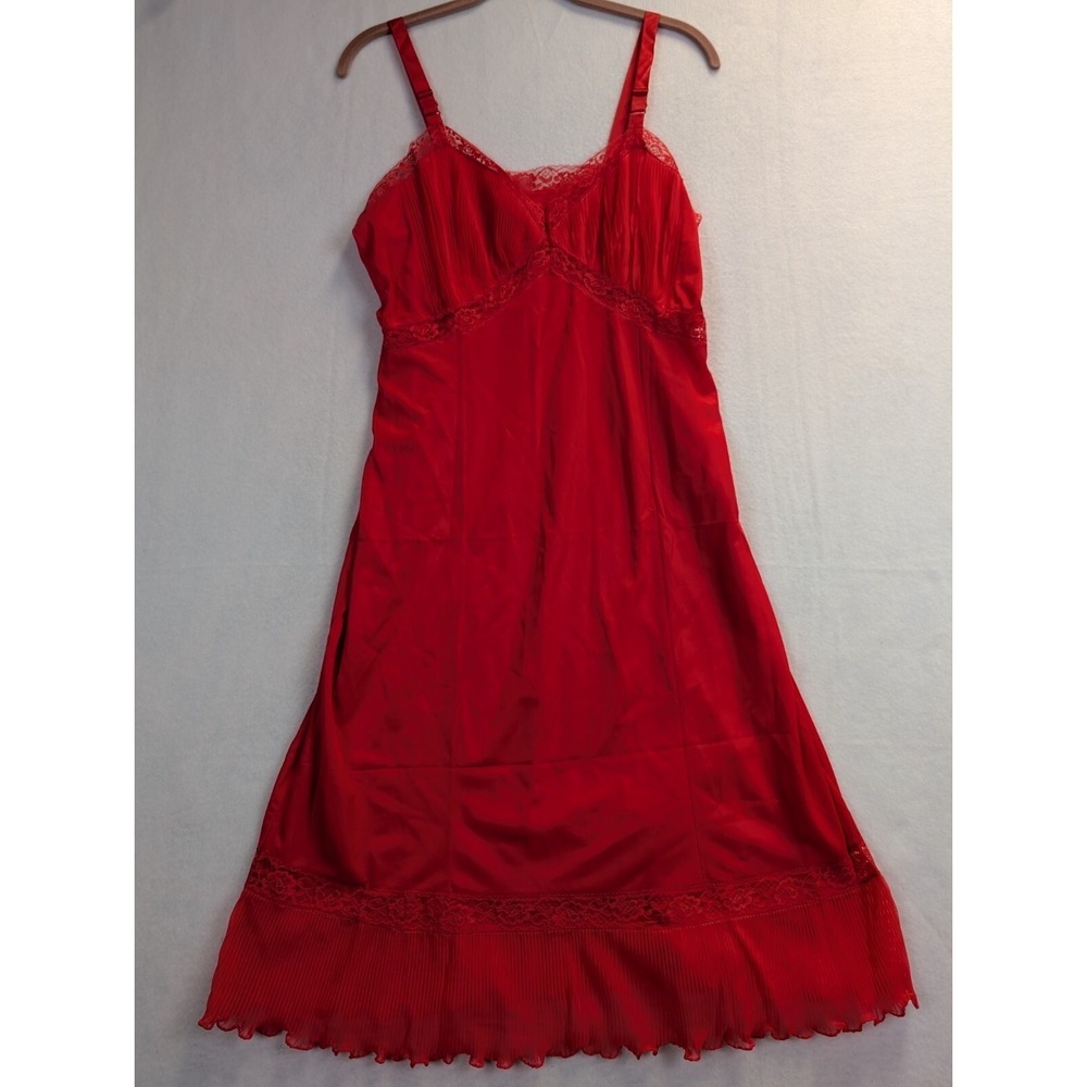 Dixie Belle Lingerie Gown Dress Slip Baby Doll Size 38 Avg Nylon Red
